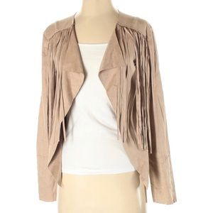 Bisou Bisou faux suede, fringed jacket